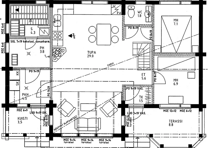 Punahilkka - 10 Hloe, Laensi-himos Villa Jamsa
